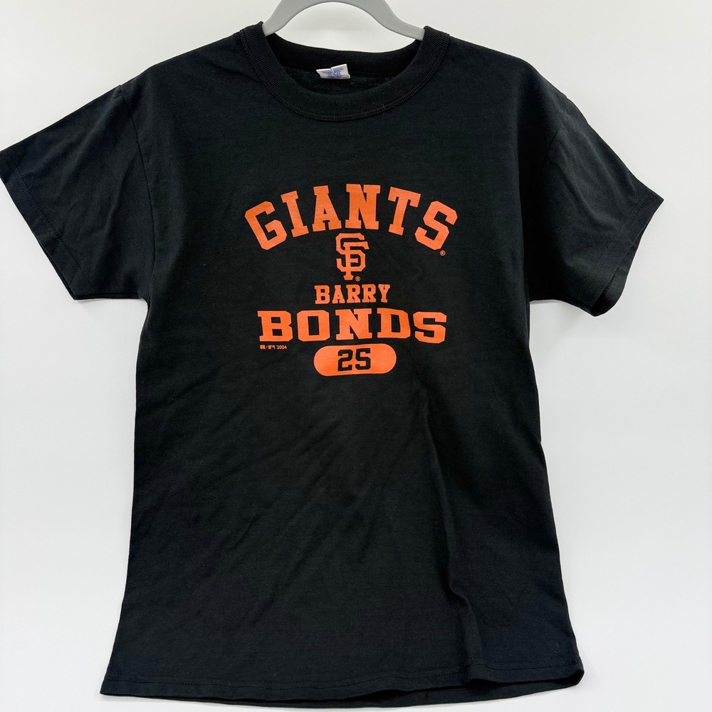 Russell Athletic Barry Bonds San‎ Francisco Giants MLB T-Shirt Black Mens Small